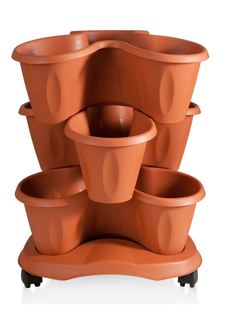 Trifoglio 3-Tier Planter On Wheels - Image 3