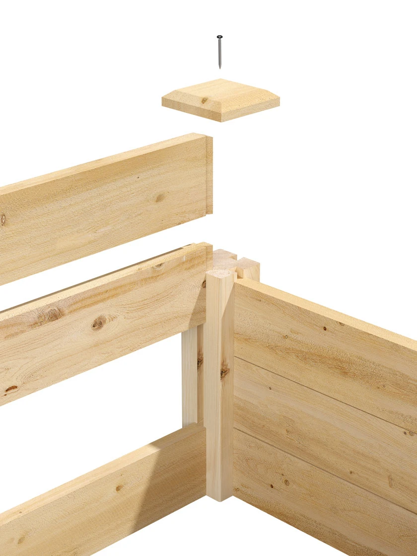 2-Tier Pine Raised Garden Bed, 4'x12' - Image 4