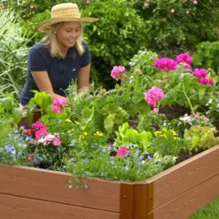 Classic Sienna Composite Raised Bed, 11" High With 2" Board