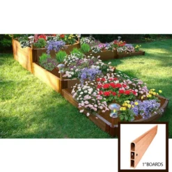 Classic Sienna Raised Garden Bed Split Waterfall Tri-level With 1" Boards