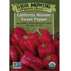 California Wonder Sweet Pepper Organic Seeds