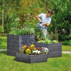 Exaco Hexagonal Raised Garden Bed Planter