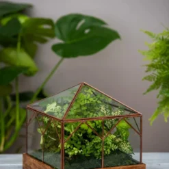 Art Decco Copper And Glass Terrariums