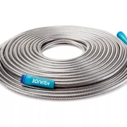 Sun Joe AJSGH75 Heavy-Duty Spiral Constructed Stainless Steel Garden Hose | 75-Feet | 1/2 In. Diameter