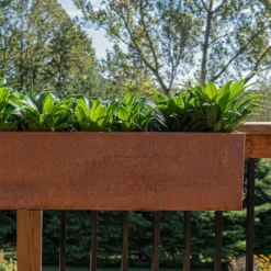 Veradek Metallic Series Corten Steel Railing Planters