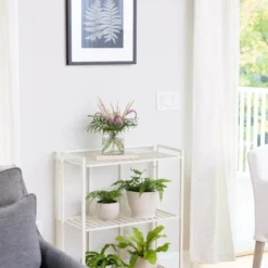 Oslo 2-Tier Plant Stand With Folding Shelves