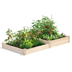 2-Tier Pine Raised Garden Bed, 4'x8'