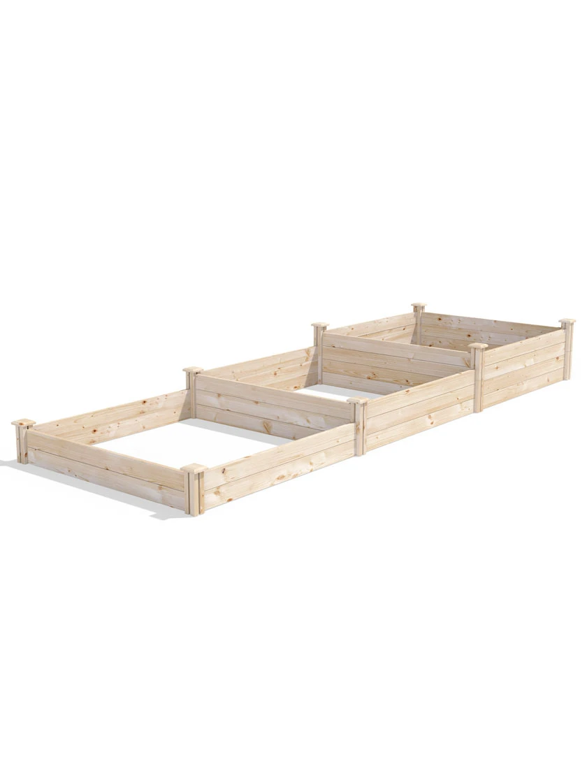 3-Tier Pine Raised Garden Bed, 4'x12' - Image 2