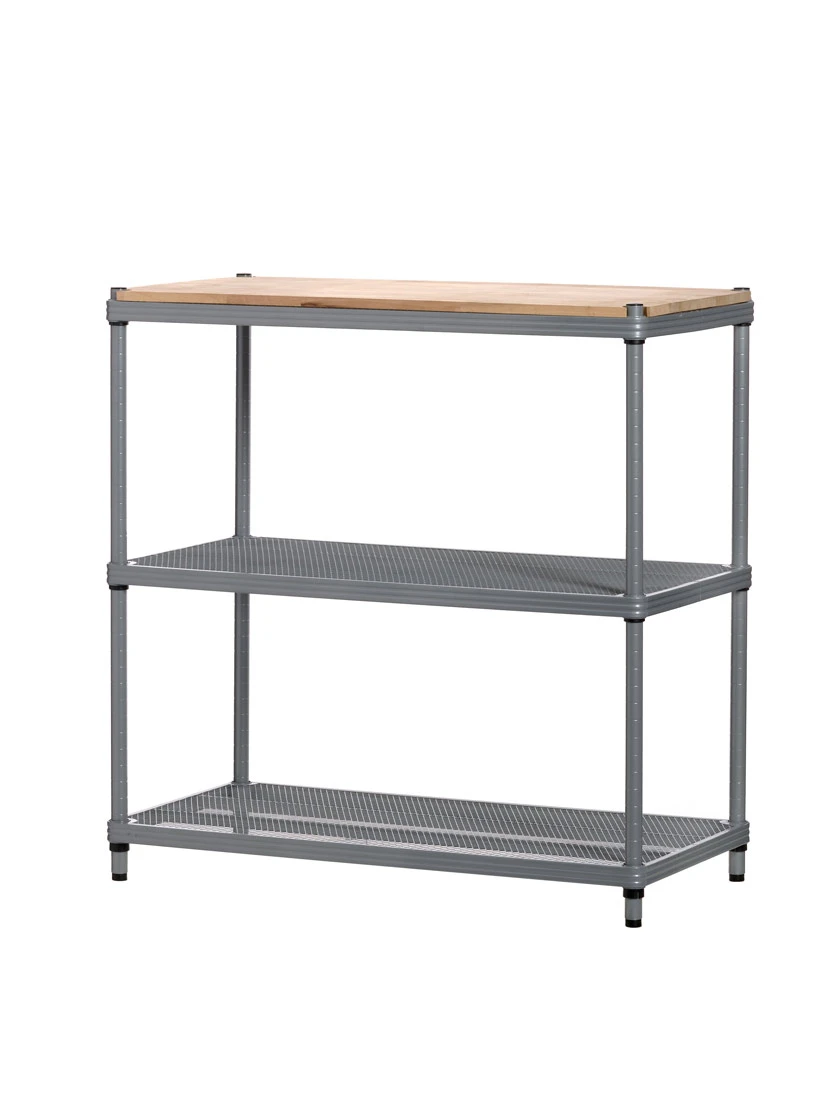 MeshWorks © 3 Tier Plant Shelving With Wood Top - Image 3