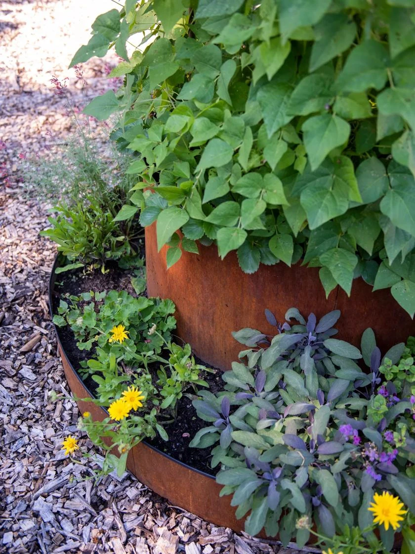 Birdies™ Corten Steel Tiered Round Raised Bed Kit, Tall - Image 3