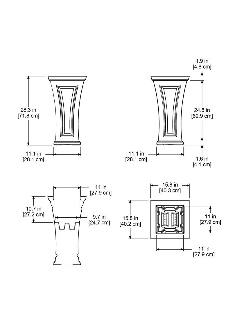 Cambridge Tall Planter, 28" Height - Image 3